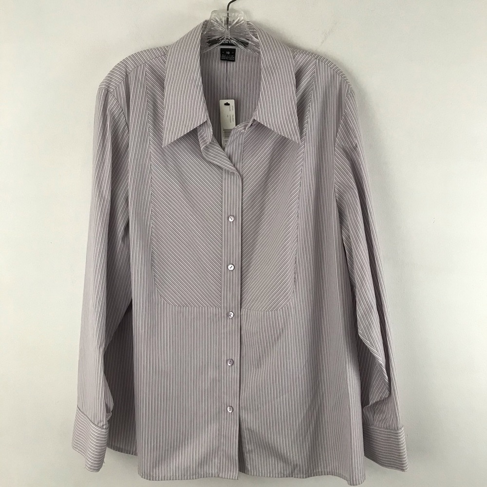 🎉HP🎉  ELLEN TRACY Blouse Tailored Size W 18 - Picture 4 of 8